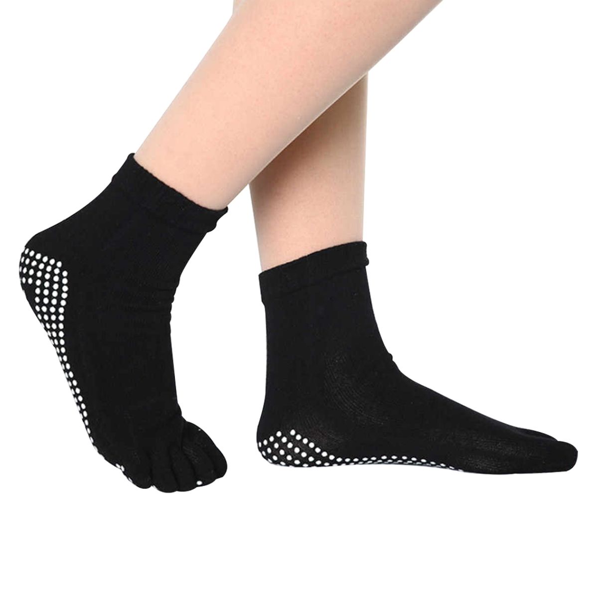 ORCUS - PAR DE CALCETINES DE YOGA CON DEDOS NEGRO