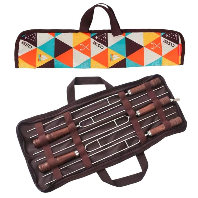 GENERICO - Set 5 Brochetas Pinchos En Forma De U Para Asado Anticuchos
