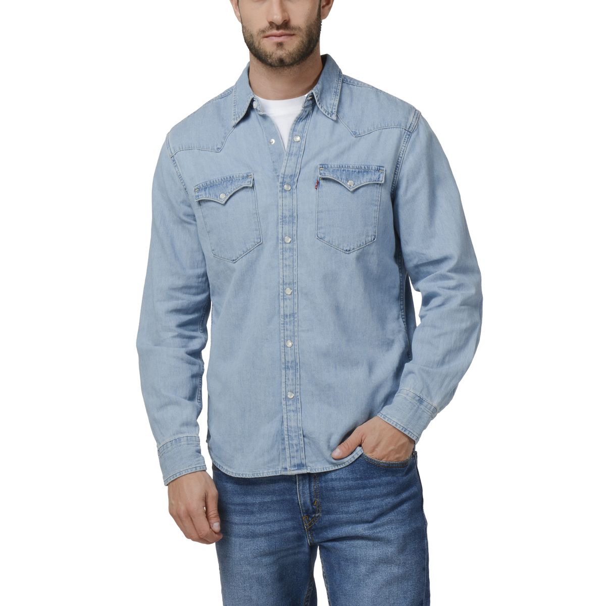 LEVIS - Camisa Hombre Regular Fit Jeans Classic Western Azul Levis