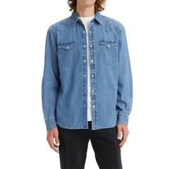 LEVIS - Camisa Hombre Regular Fit Jean Classic Western Azul