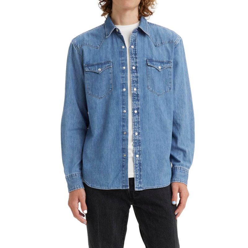 LEVIS - Camisa Hombre Regular Fit Jean Classic Western Azul Levis