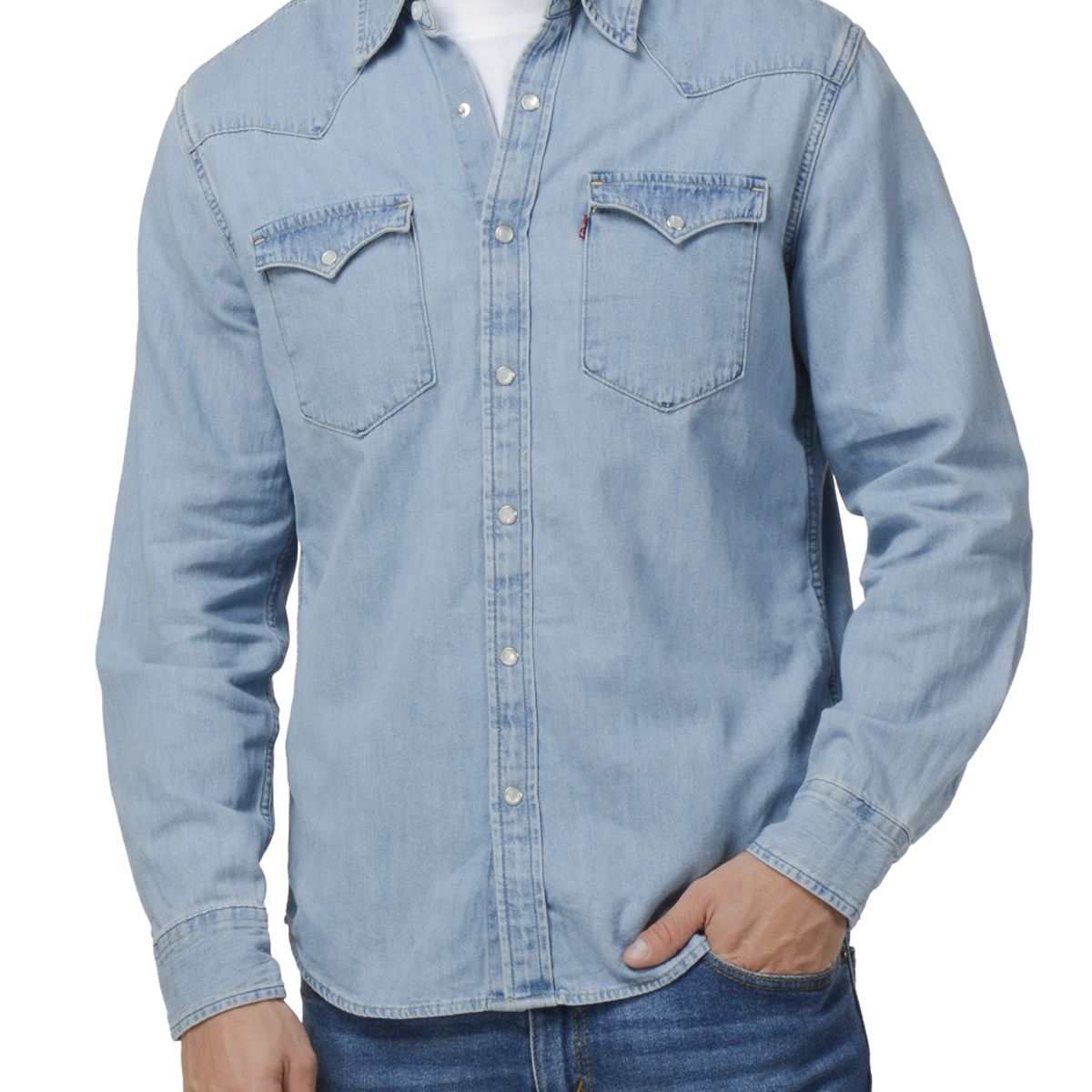 LEVIS - Camisa Hombre Regular Fit Jeans Classic Western Azul Levis