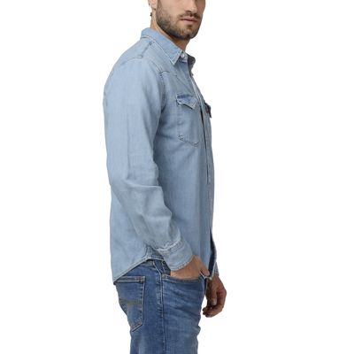 Imagen 2 del producto Camisa Hombre Regular Fit Jeans Classic Western Azul