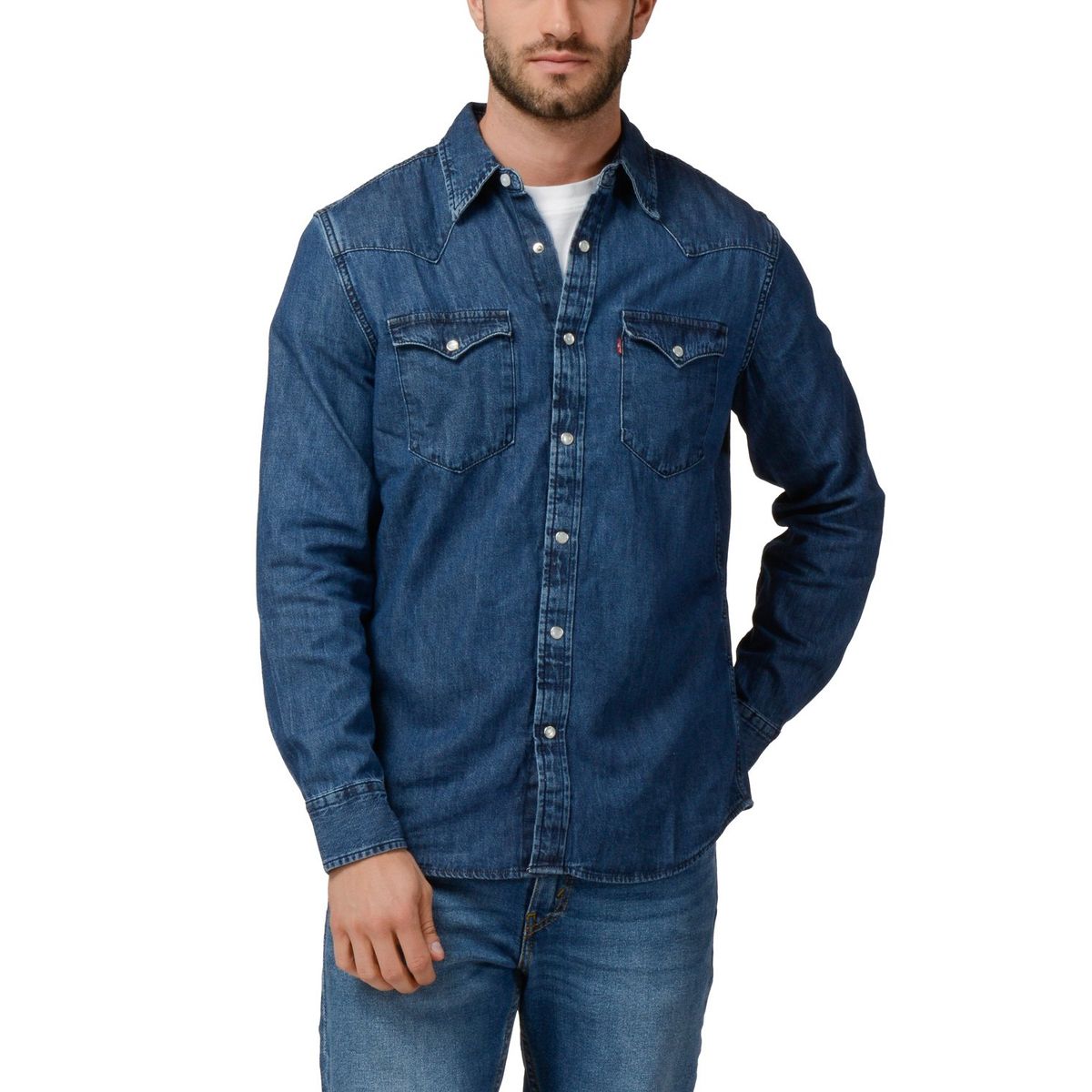 LEVIS - Camisa Hombre Regular Classic Western Azul Levis