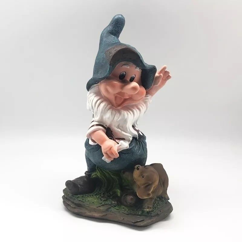 GENERICO - Figura Decorativa Enano Con Perrito - S0024