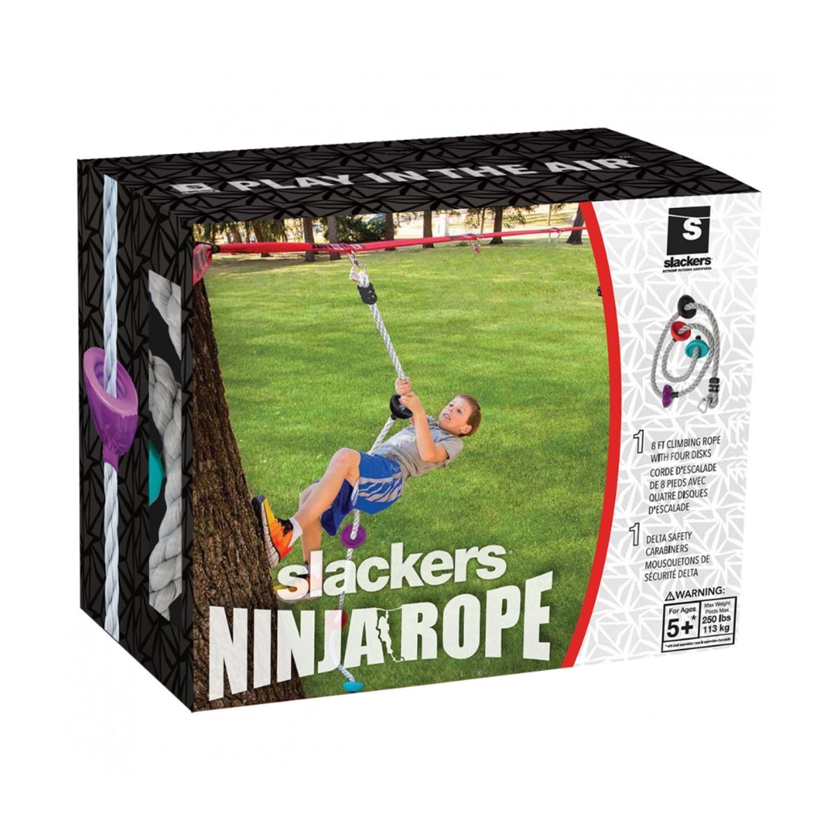 SLACKERS - Cuerda para Trepar 2,13 m Slackers Ninja Cimbing Rope 7 Feet