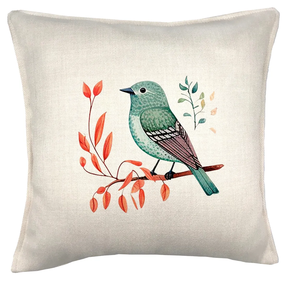 TUYO PRINT - Cojín Zorzal Turquesa