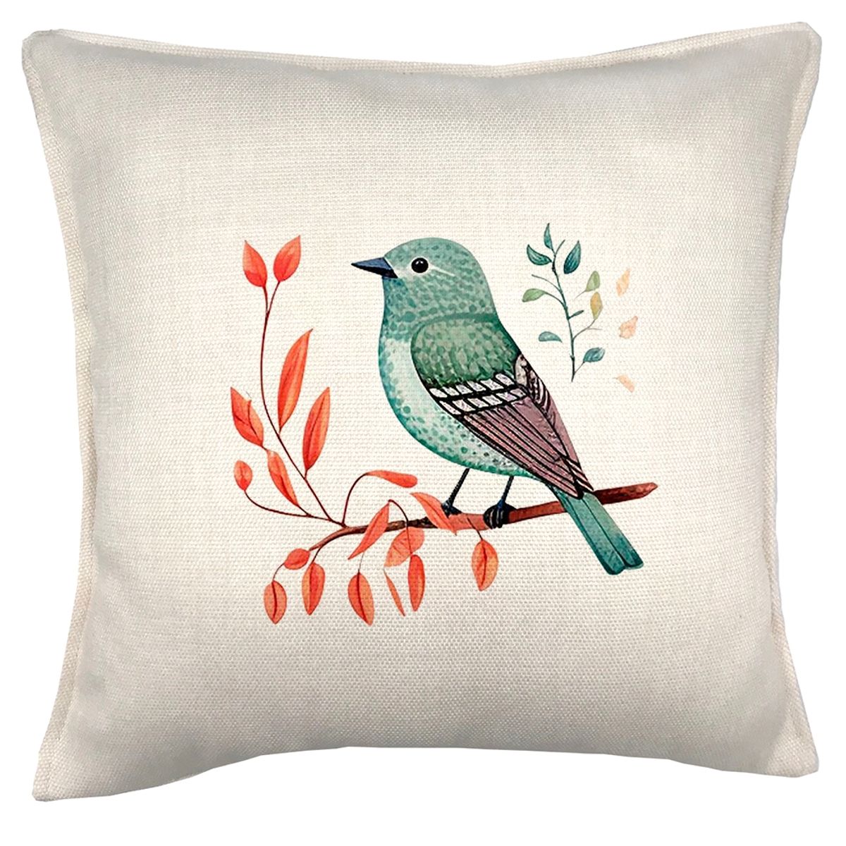 TUYO PRINT - Cojín Zorzal Turquesa