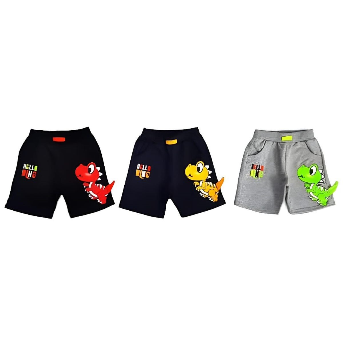 AGW - Pack 3 Short Niño Algodón Con Diseño