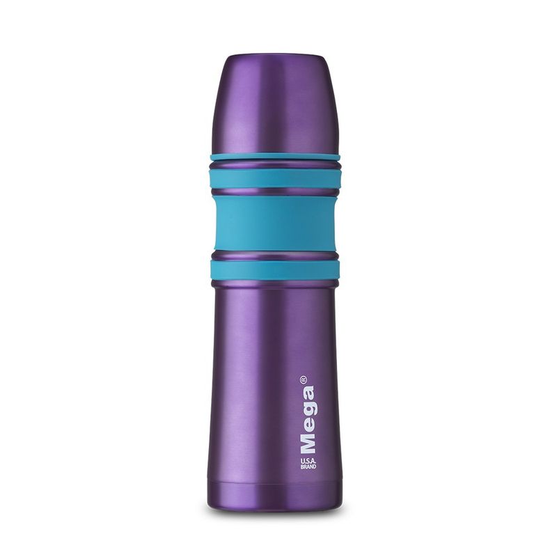 MEGA - Termo Megaslim Ii 1,0 Lt Acero Color Violeta/Turquesa MEGA