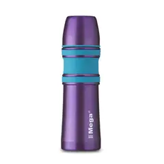 MEGA - Termo Megaslim Ii 1,0 Lt Acero Color Violeta/Turquesa