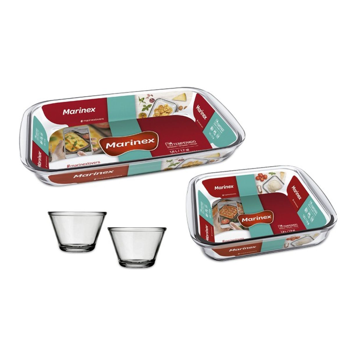 MARINEX - Pack 4 Piezas, 2 Asaderas + 2 Flaneras MARINEX