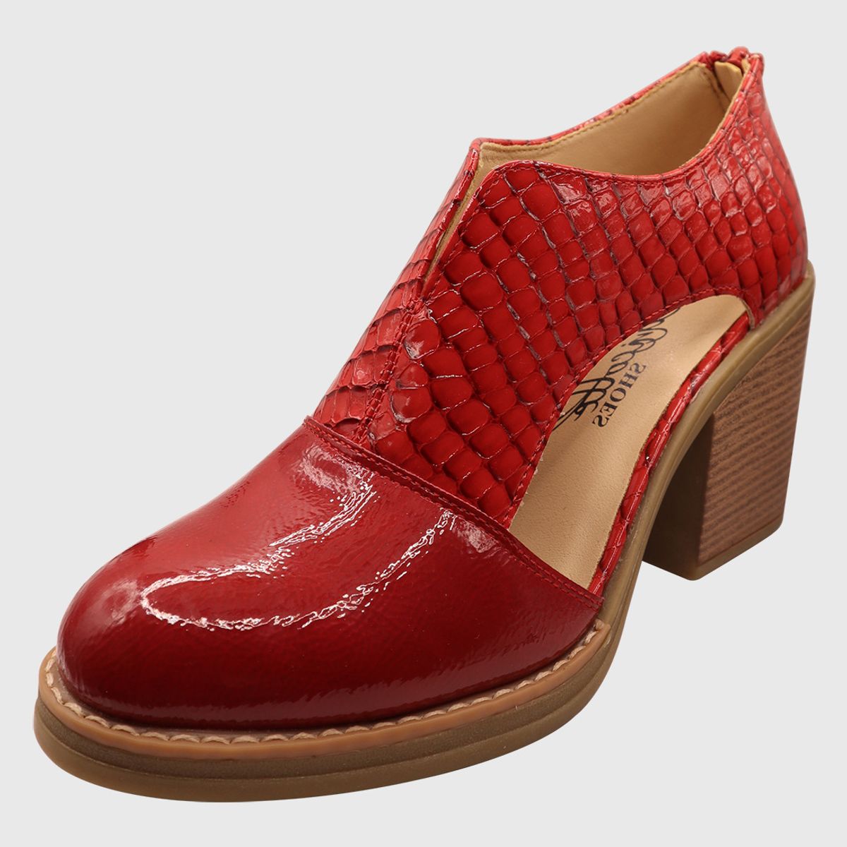 DINASTELLA - Zapato abierto croco Rojo