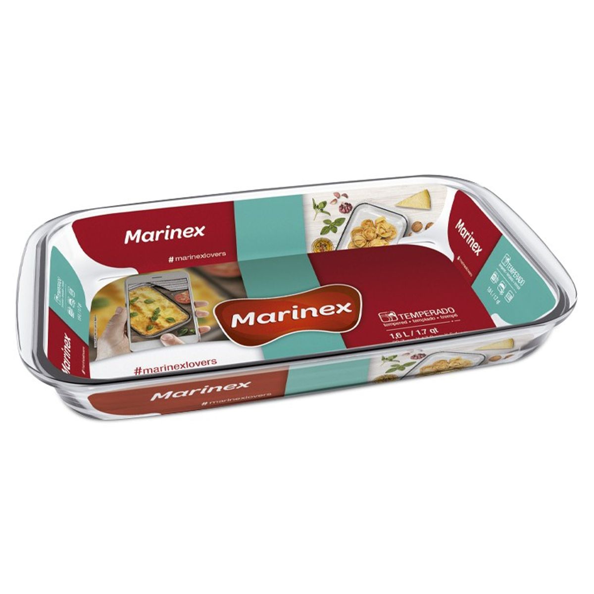 MARINEX - Asadera Rectangular Pequeña 1,6 Litros MARINEX