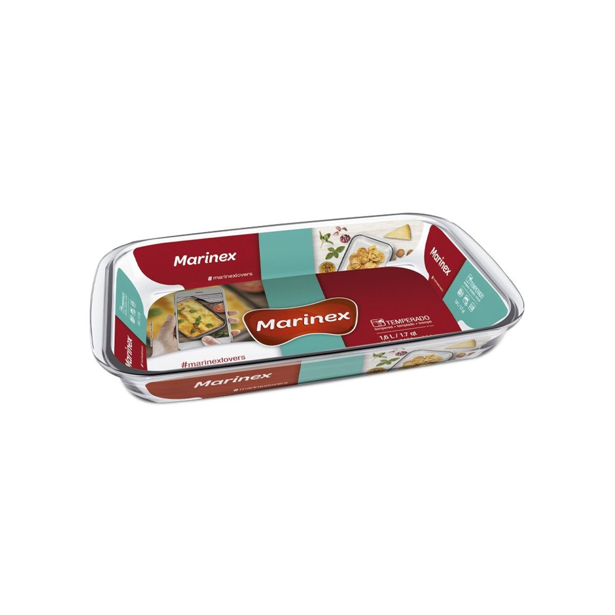 MARINEX - Asadera Rectangular Pequeña 1,6 Litros MARINEX