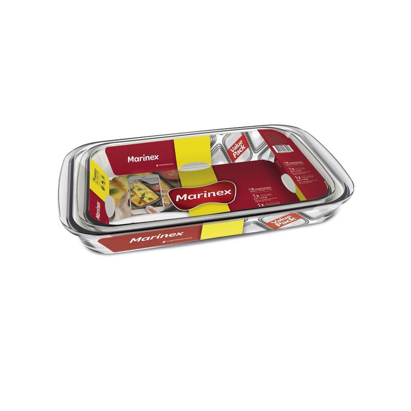MARINEX - Pack 2 Fuentes Rectangulares Mediana + Grande MARINEX