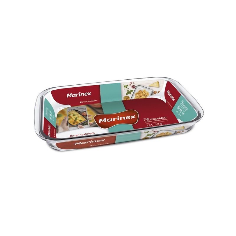 MARINEX - Asadera Rectangular Mediana 2,2 Litros MARINEX