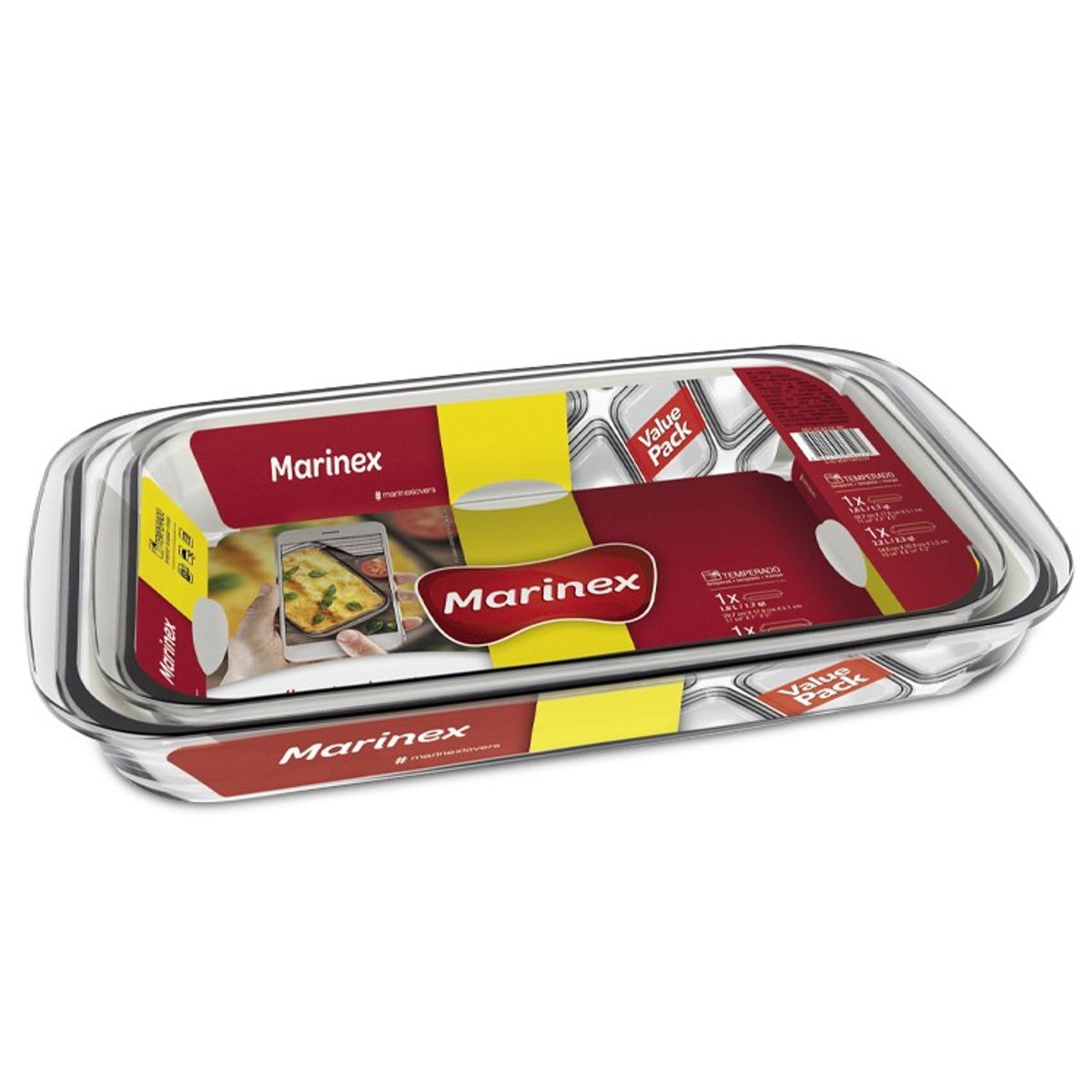 MARINEX - Pack 2 Fuentes Rectangulares Pequeña + Mediana MARINEX