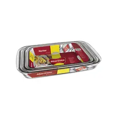 MARINEX - Pack 3 Fuentes Rectangulares 3, 2,4 Y 1,8 Litros