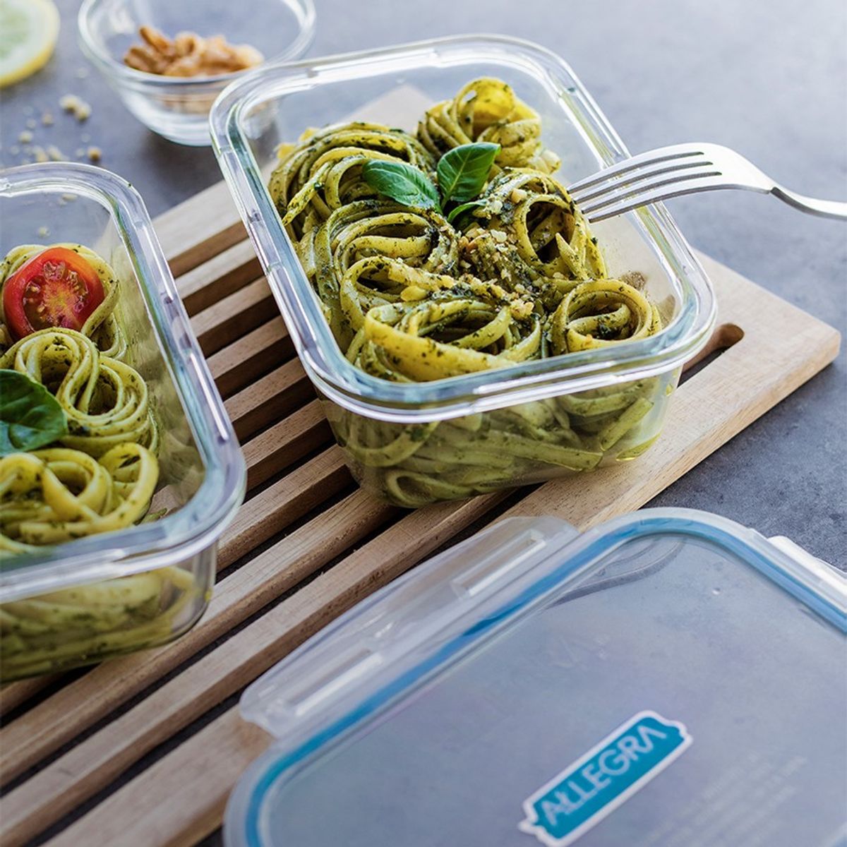 ALLEGRA - Contenedor Hermético De Vidrio Rectangular 750 Ml ALLEGRA