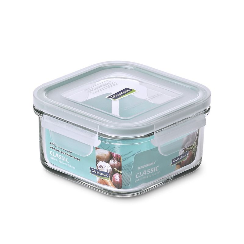 GLASSLOCK - Contenedor Vidrio Hermetico Cuadrado 490 Ml Glasslock GLASSLOCK