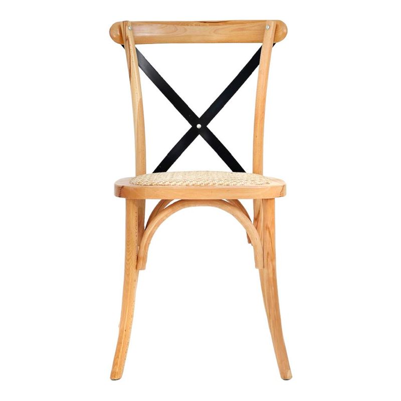 SERCOMKP - Silla Crossback Natural  Cruceta Metálica.