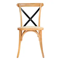 SERCOMKP - Silla Crossback Natural Cruceta Metálica.