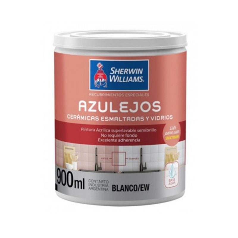 SHERWIN WILLIAMS - Esmalte para azulejo 1 galón Blanco Sherwin Williams