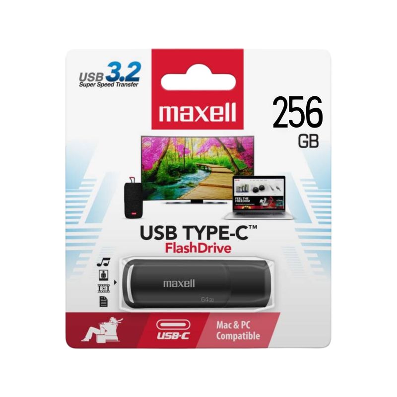 MAXELL - Pendrive Maxell Usb Tipo C 256gb 3.2