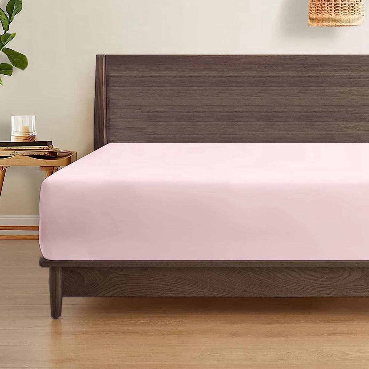 3ANGELI - Sabana Bajera Soft Ajustable 1800 Cama King Rosa 3angeli