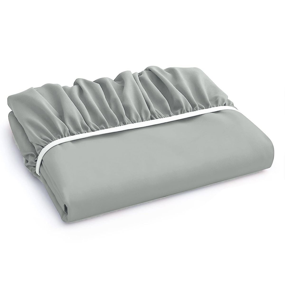 3ANGELI - Sabana Bajera Soft Ajustable 1800 Cama 2 Plazas Gris 3angeli