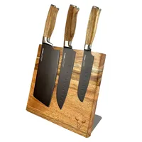 Block Magnético + 3 Cuchillos Madera Acacia -