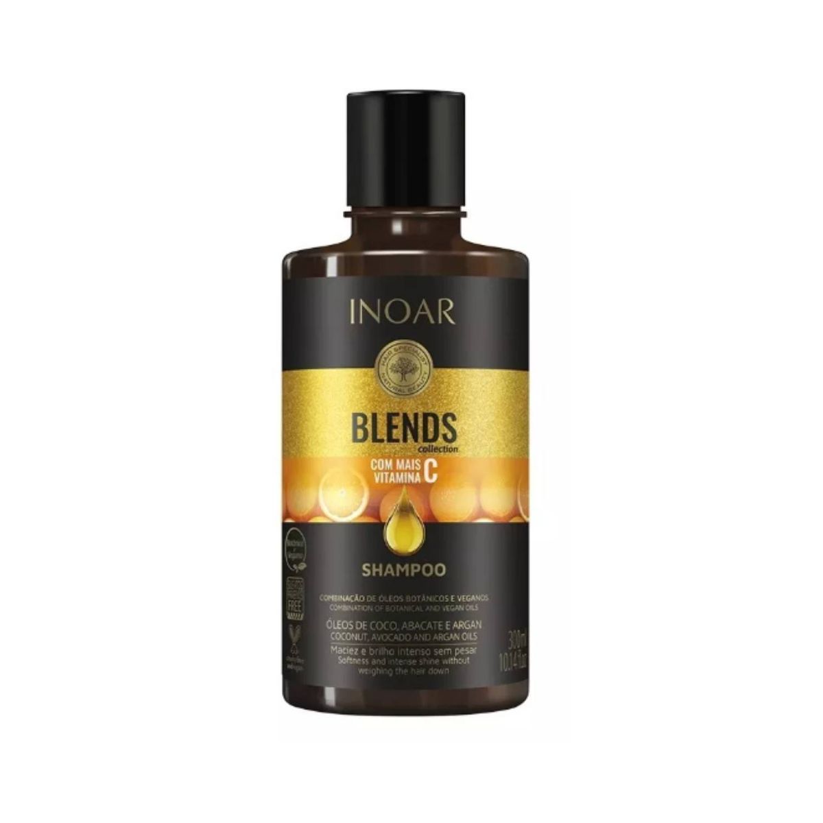 INOAR - Shampoo Blends vitamina c Inoar 300ml.