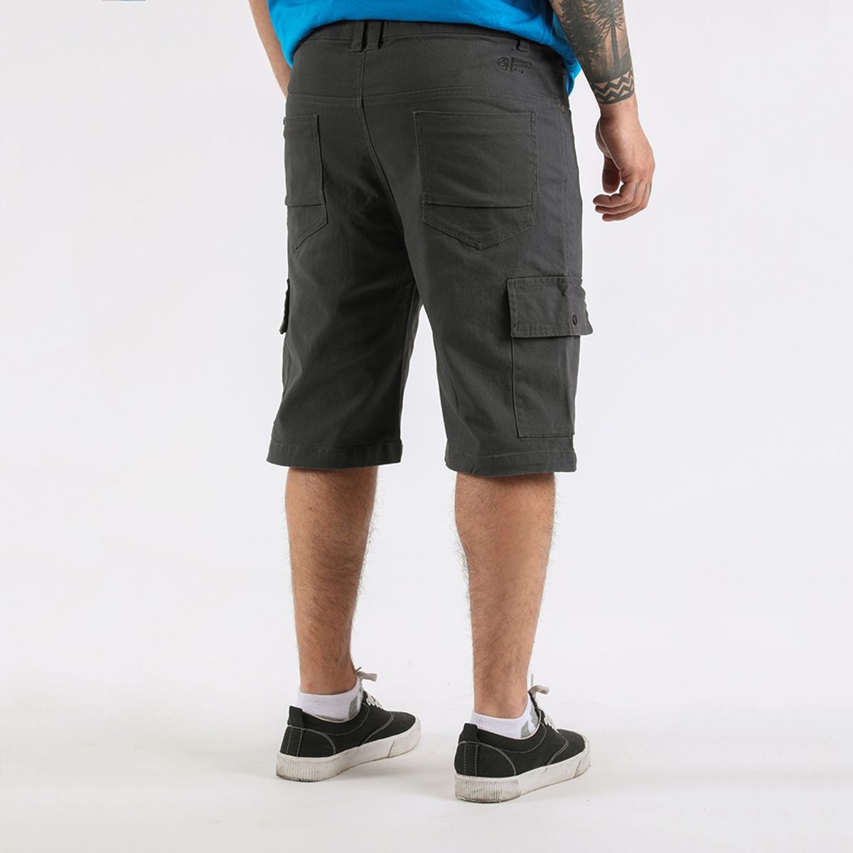 GANGSTER - Short Canvas Cargo Sixpo Gris Gangster