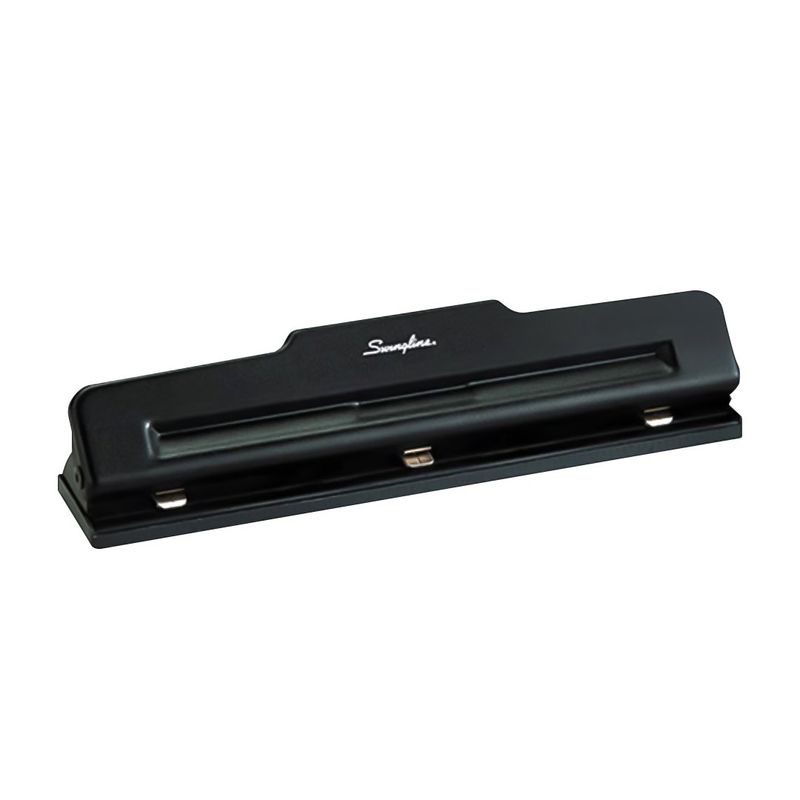 SWINGLINE - Perforadora de Acero Resistente para 3 Orificios de Capacidad 10 hojas Swingline