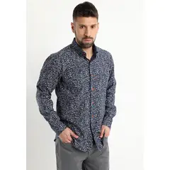 KOTTING - Camisa Fantasia Estampada Manga Larga Gris oscuro