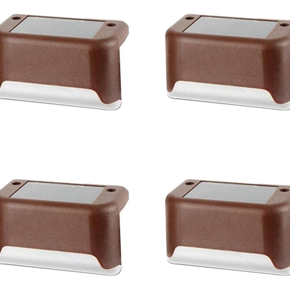 PARTYGLOBOS - Kit 4 Luces Solares Patio Jardín /para Escaleras Y Muros - Cafe - 7