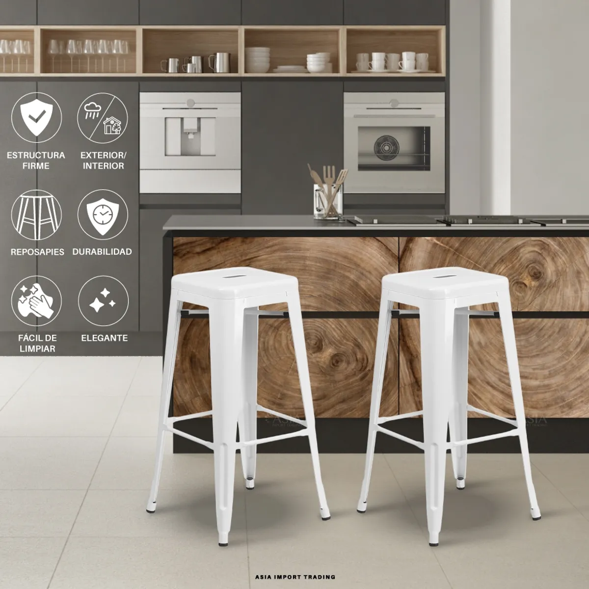 HOME&DESIGN - Piso de Bar Blanco Home&Design