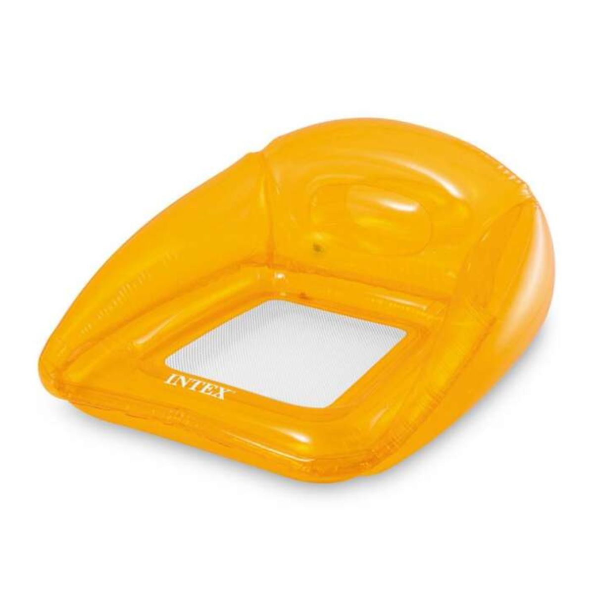 INTEX - Asiento Flotante Inflable Intex 104 x 102 Cm Transparent Lounge Naranja