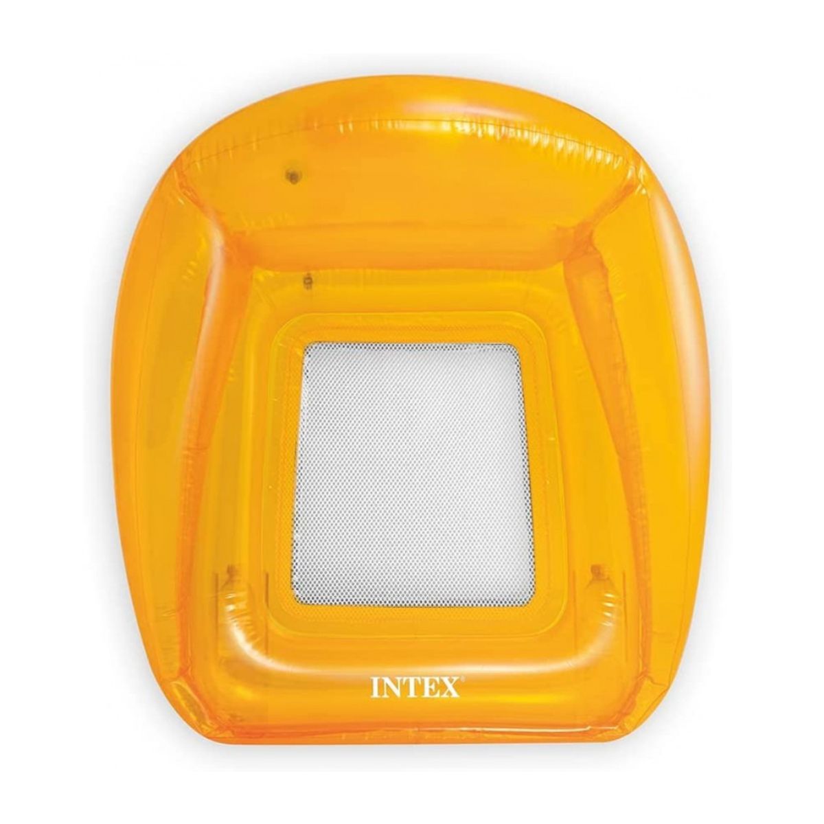 INTEX - Asiento Flotante Inflable Intex 104 x 102 Cm Transparent Lounge Naranja