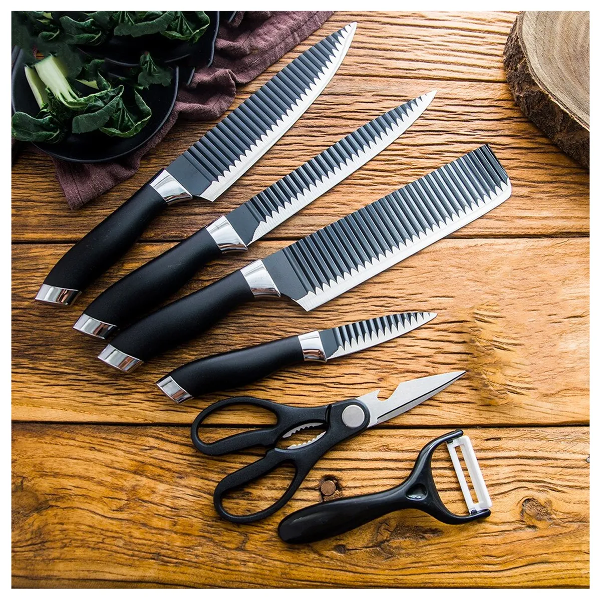 WAYU - Set Cuchillos Rolling Tijeras y Pelador Collección Airflow - Wayu