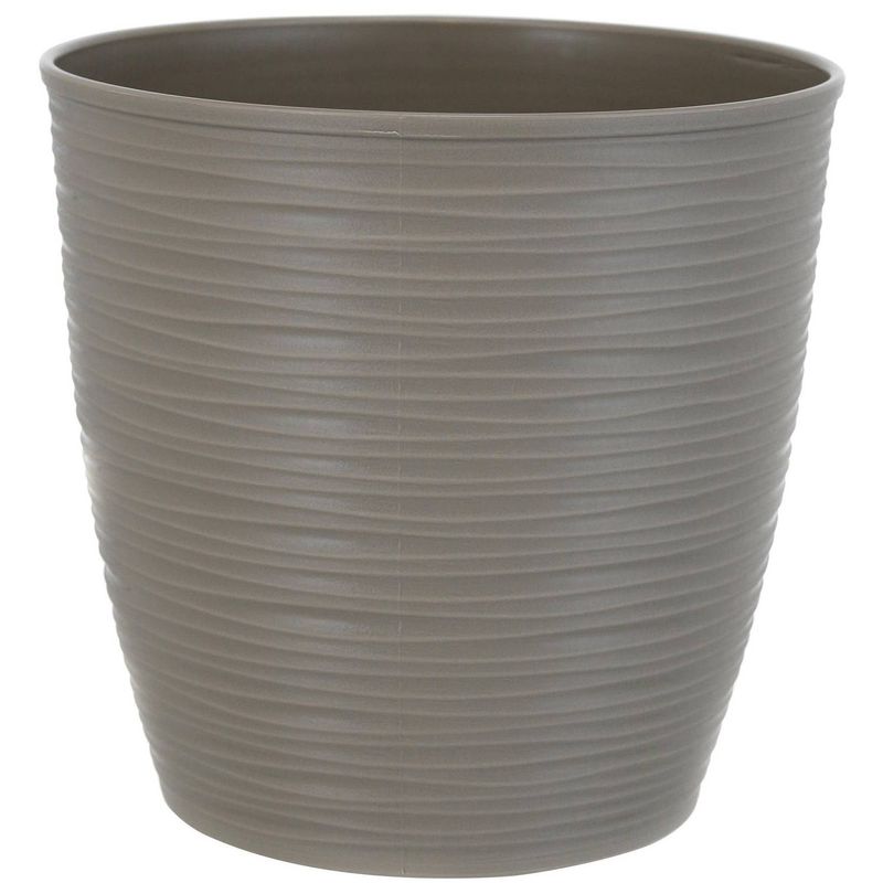 REYPLAST - 1 Molde Maceta Macetero Plástico Redondo Taupe Estilo Piedra 33 Cm