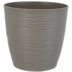 REYPLAST - 1 Molde Maceta Macetero Plástico Redondo Taupe Estilo Piedra 33 Cm