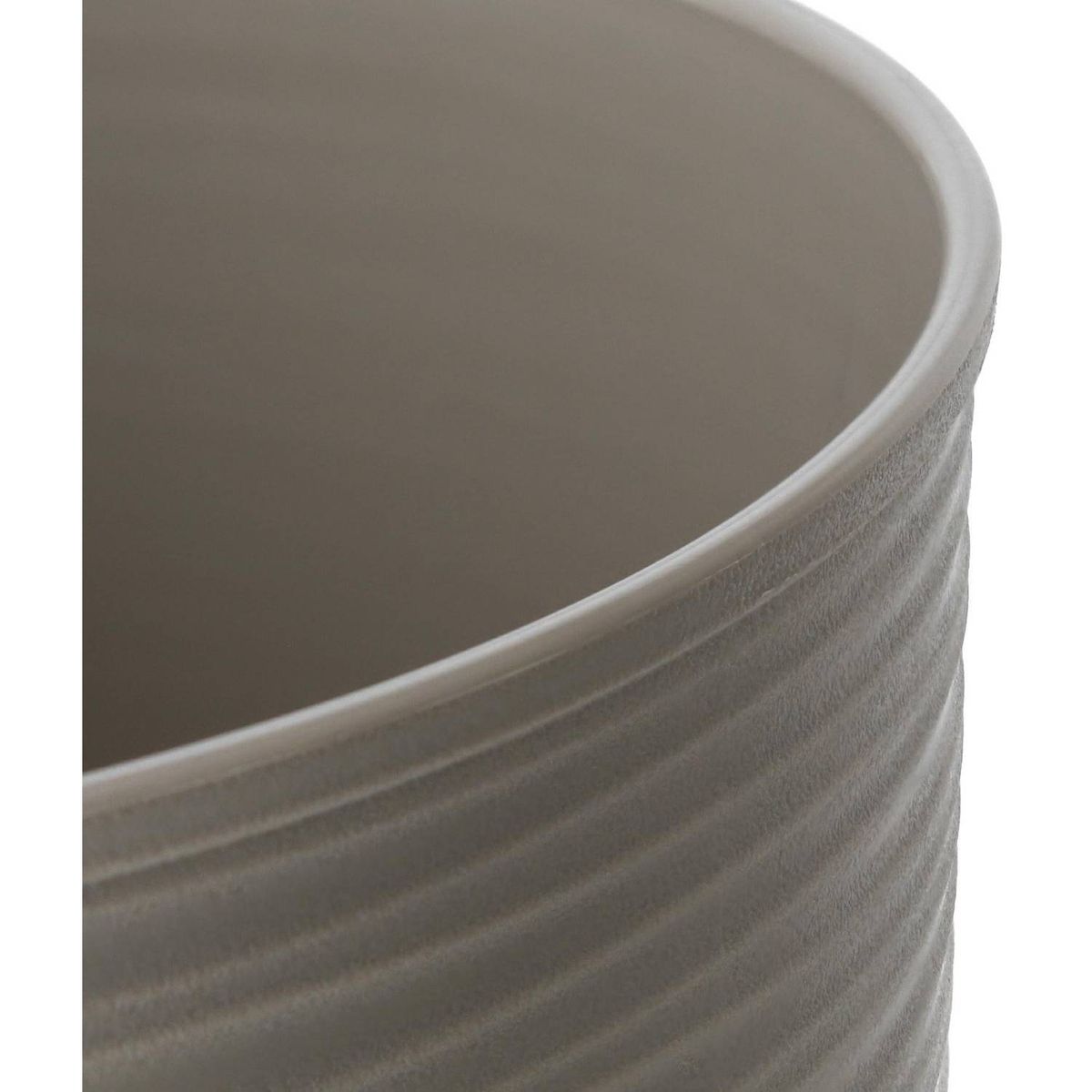 REYPLAST - 1 Molde Maceta Macetero Plástico Redondo Taupe Estilo Piedra 33 Cm