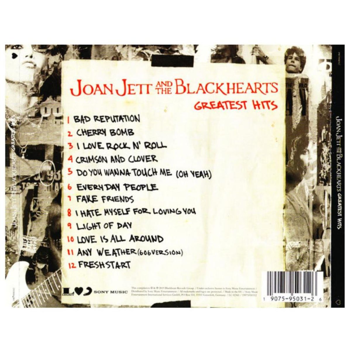 HITWAY MUSIC - JOAN JETT & THE BLACKHEARTS - GREATEST HITS - CD HITWAY MUSIC