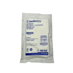 CRANBERRY - APÓSITO DE GASA + ALGODÓN 20 X 25 CMS
