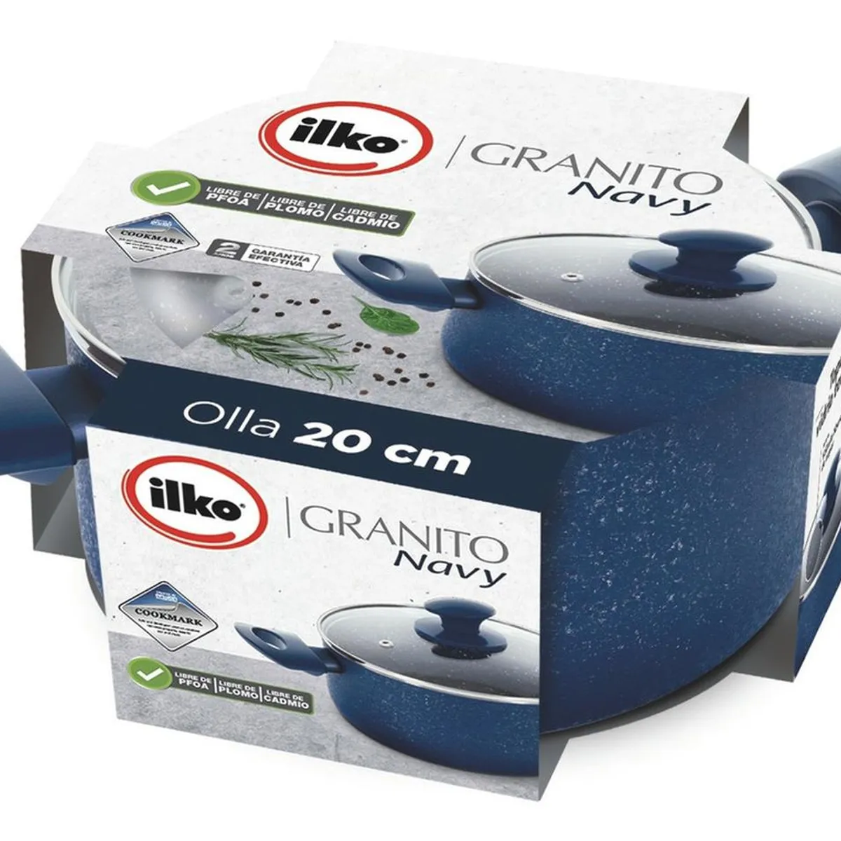 ILKO - Olla 20cm Granito Navy Ilko