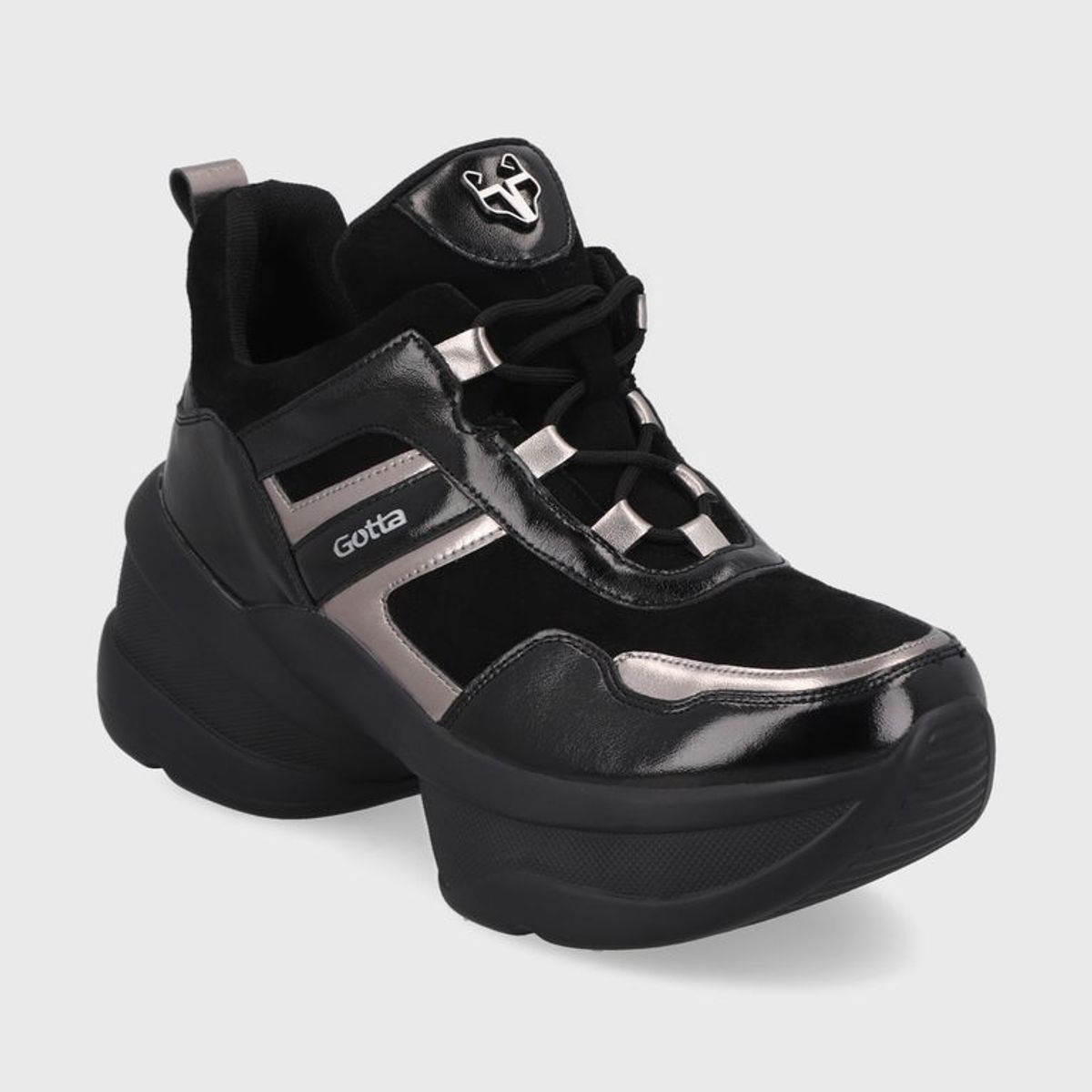 GOTTA - Zapatilla Plataforma Negra Mujer 13162