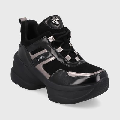 Imagen 2 del producto Zapatilla Mujer Plataforma Negra 13162