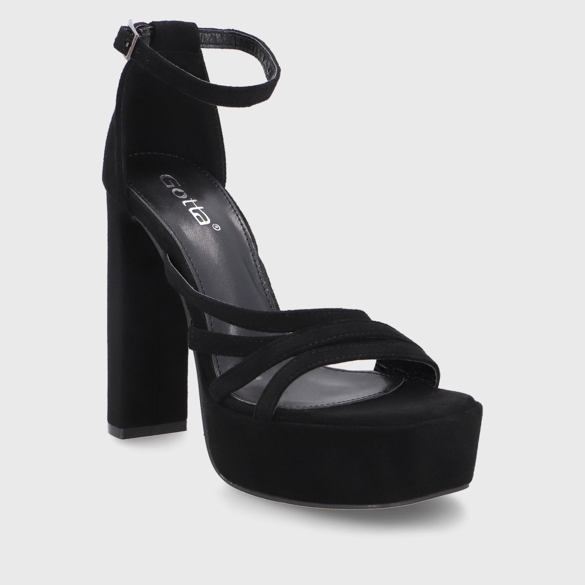 GOTTA - Sandalia Mujer Taco Negra  35102